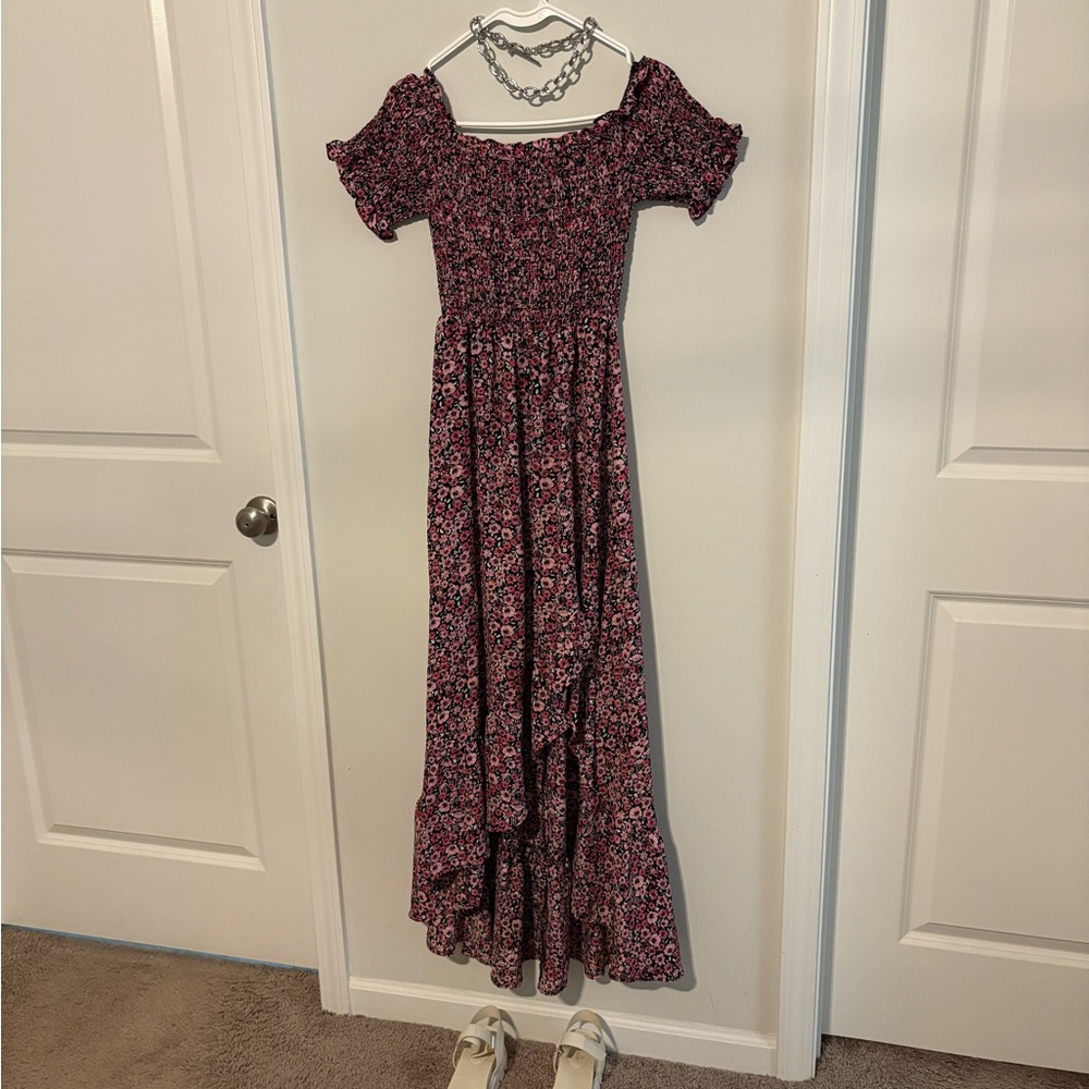 Floral Off-Shoulder Maxi Dress